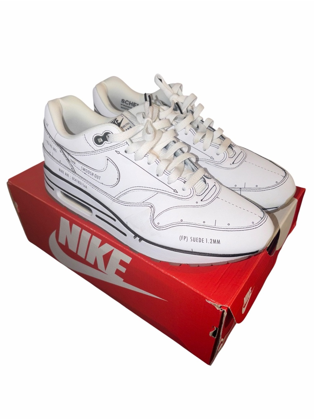 Nike air max 1 sketch to self mens shoes size 10.5